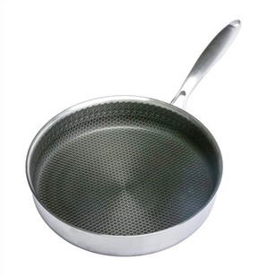 Rustfrit stål stegepande til med låg